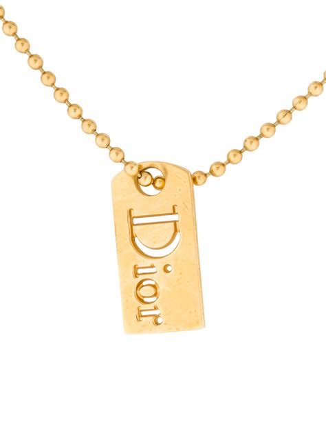 dior tag necklace|genuine christian dior necklace.